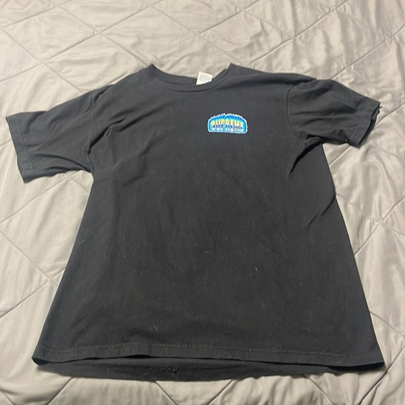 Supreme Chrome Tee Black Blue Flame Logo Size Medium - Picture 3 of 7